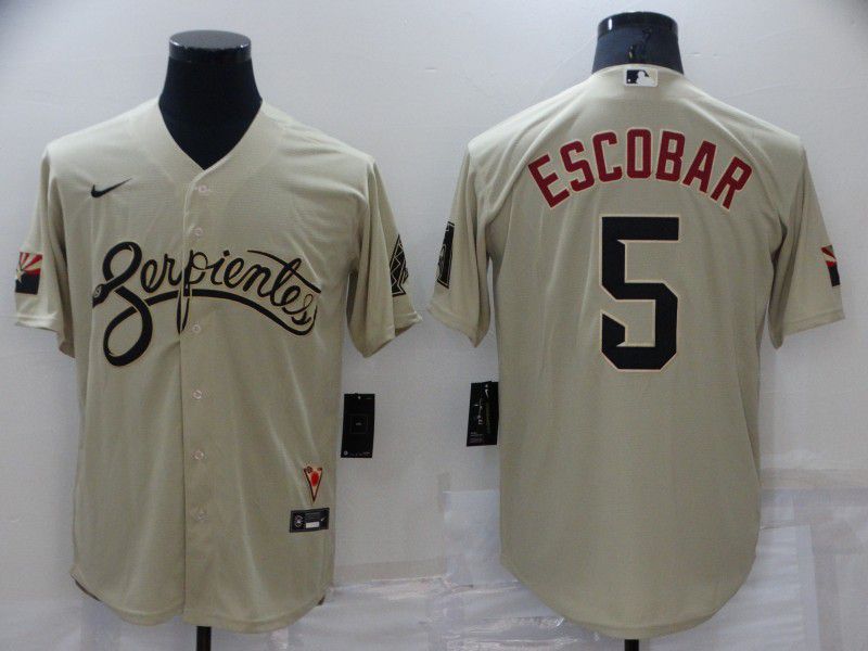 Men Arizona Diamondback #5 Escobar City Edition Gray Game Nike 2022 MLB Jersey->arizona diamondback->MLB Jersey